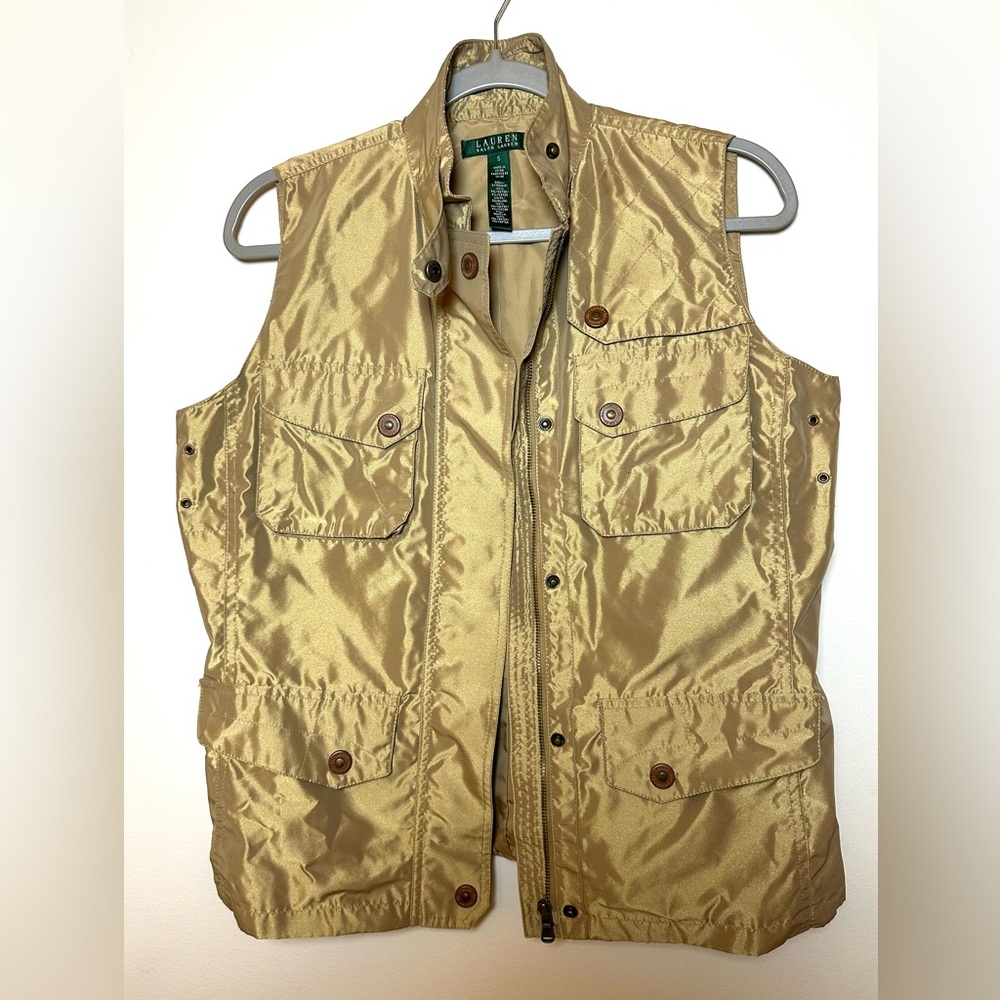 Ralph Lauren Gold Utility Vest - Picture 1 of 4